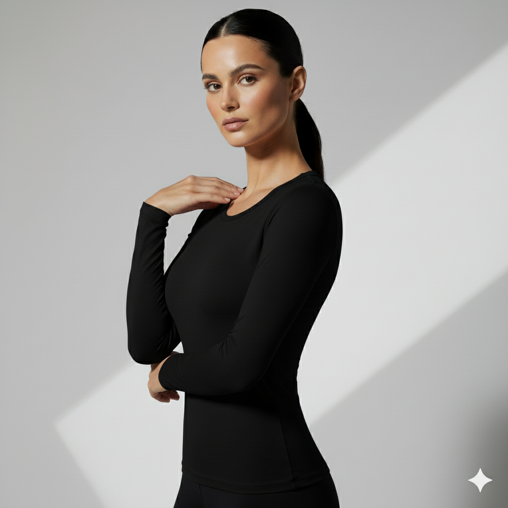 Round Neck Long Sleeve Top - Pack of 1 - Body Wear