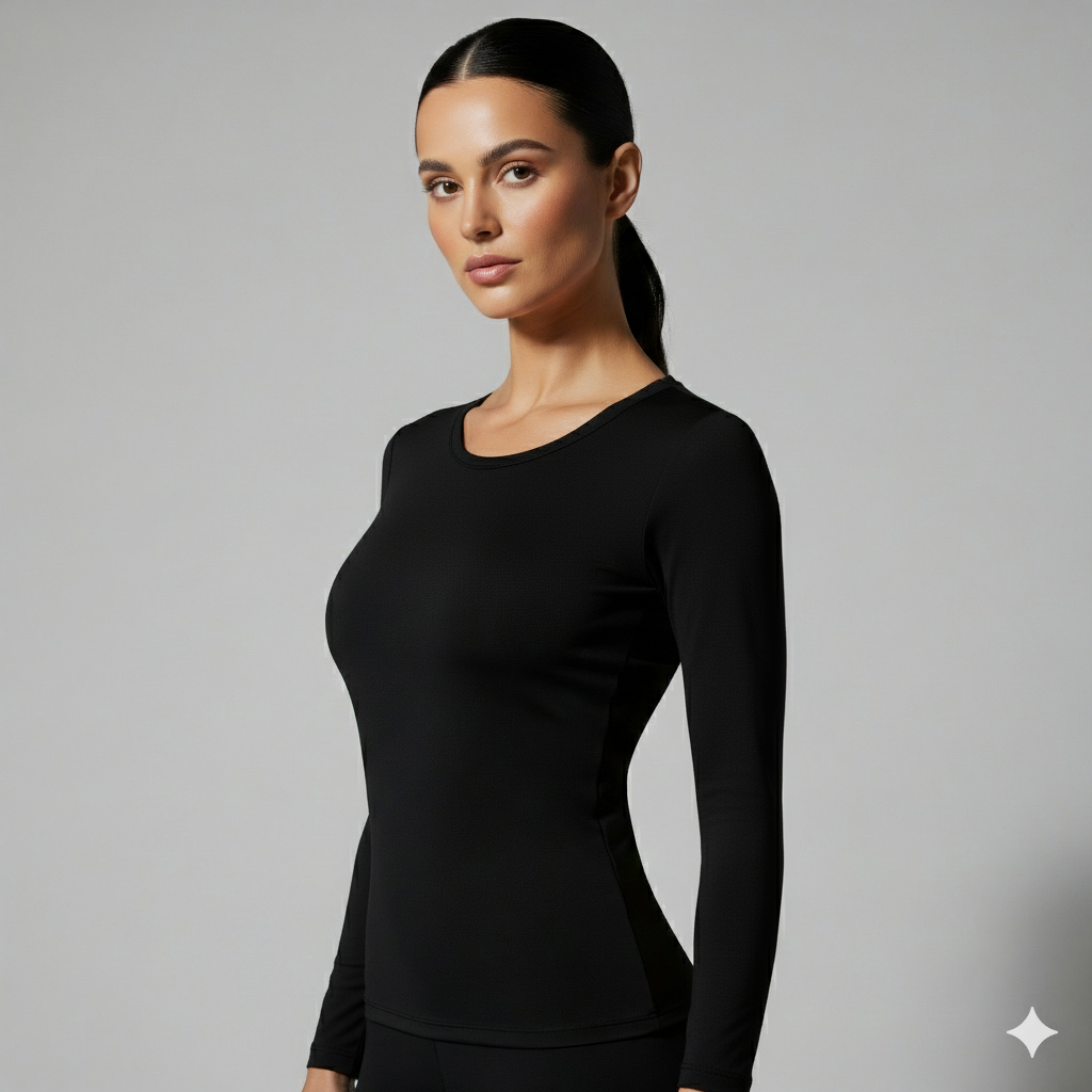 Round Neck Long Sleeve Top - Pack of 1 - Body Wear
