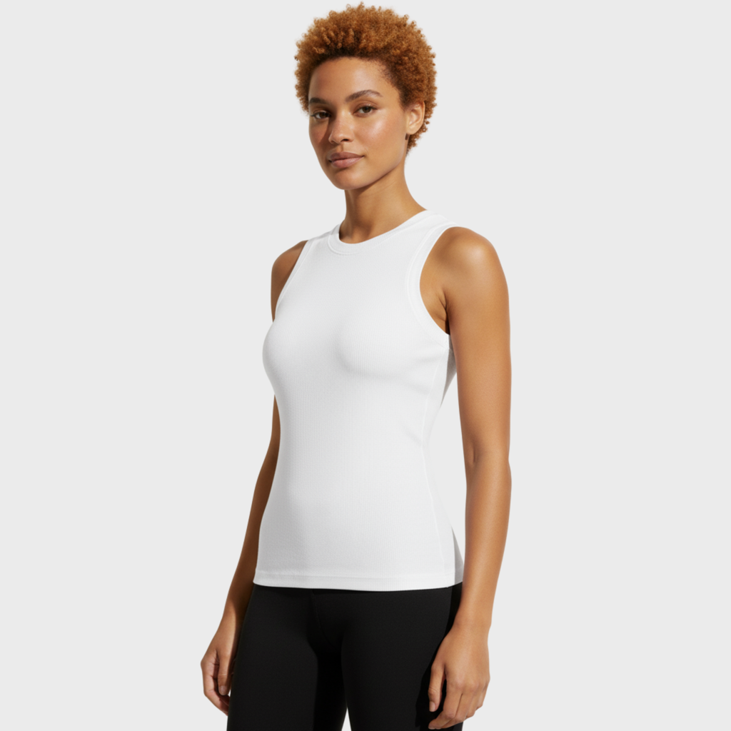 Round Neck Wide Strap Top - Pack of 1 - Body Wear