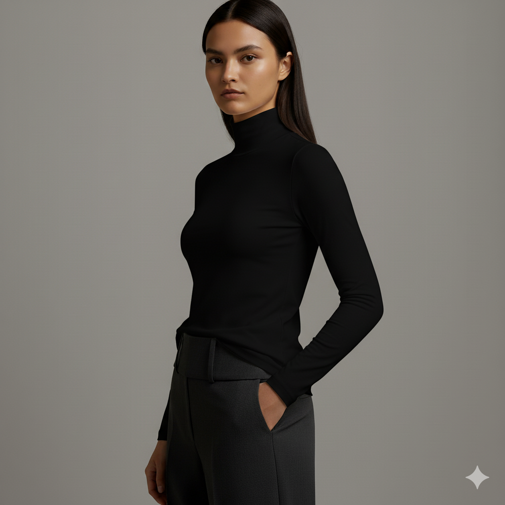 High Neck Long Sleeve Top - Pack of 1 - Body Wear