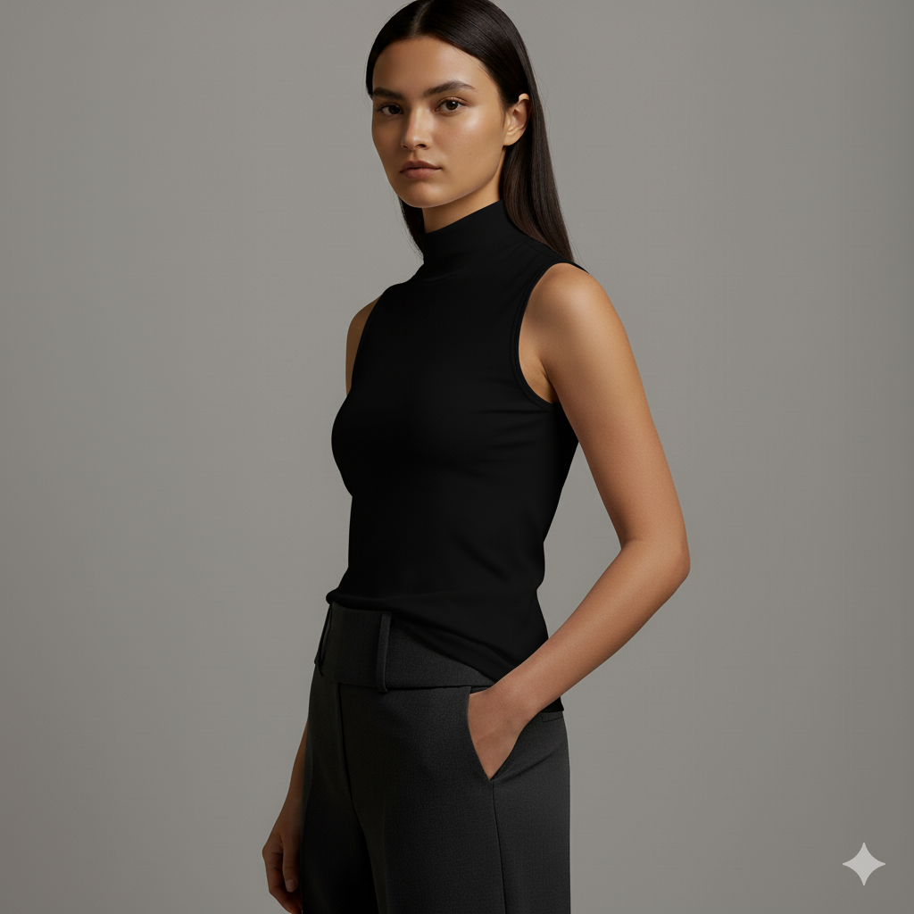 High Neck Sleeveless Top - Pack of 1 - Body Wear