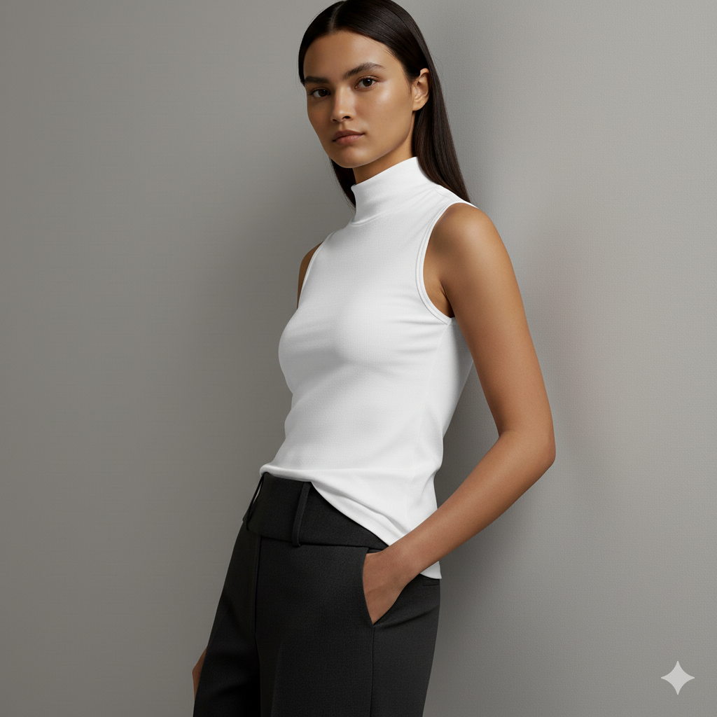 High Neck Sleeveless Top - Pack of 1 - Body Wear